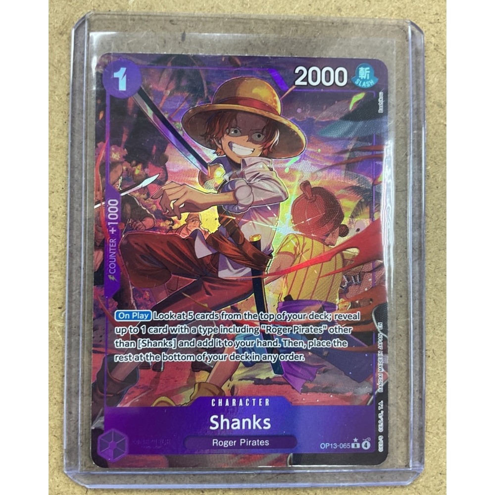 Shanks OP13-065 SR One Piece Card Game The Best Roger Pirates